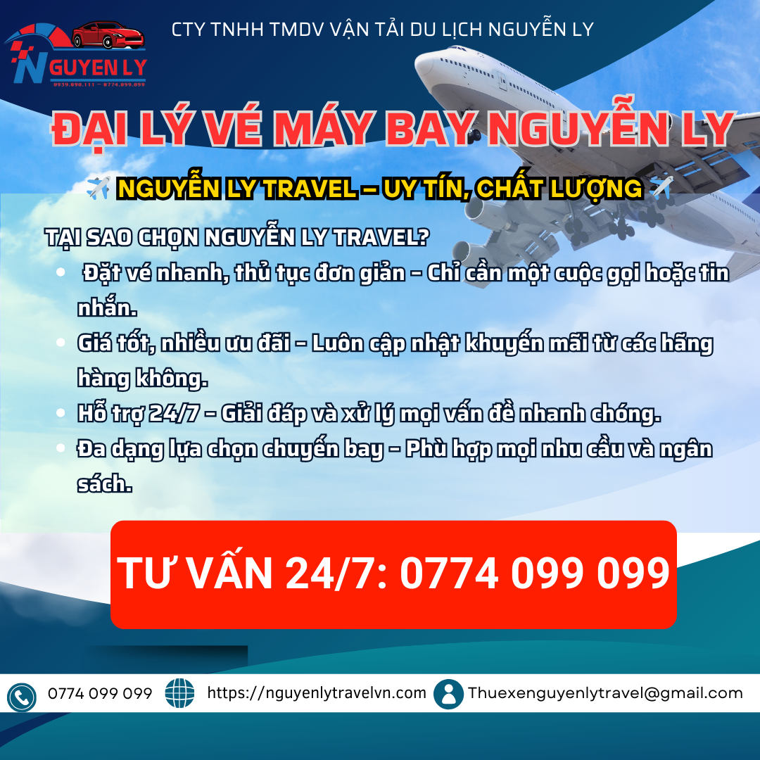 PHÒNG VÉ MÁY BAY H&L TOURIST – UY TÍN, GIÁ TỐT, HỖ TRỢ 24/7